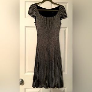 St. John pleated shimmer cocktail dress